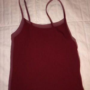 American Eagle Cropped Burgundy Cami